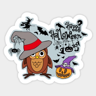 Happy Halloween Owl! Sticker